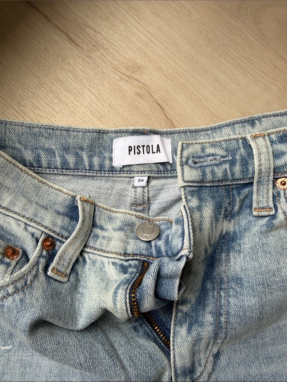 Pistola - Size 24 | Light Blue Distressed Women's Jeans - Picture 2 of 3